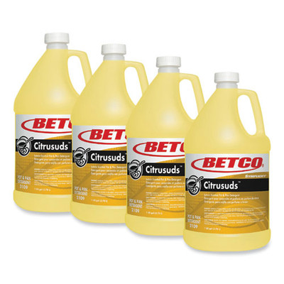 Symplicty Citrusuds Manual Dishwashing Detergent, Lemon Scent, 1 gal Bottle, 4/Carton