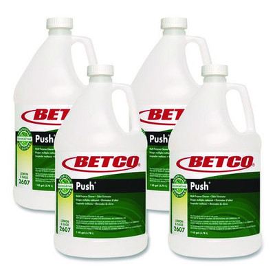 Green Earth Push Enzyme Multipurpose Cleaner, Lemon and Sage Scent, 1 gal Bottle, 4/Carton