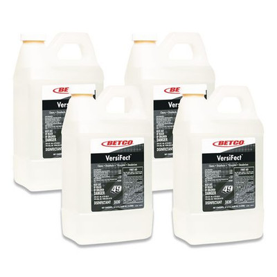 VersiFect FastDraw Cleaner Disinfectant, Fresh Scent, 2 L Bottle, 4/Carton