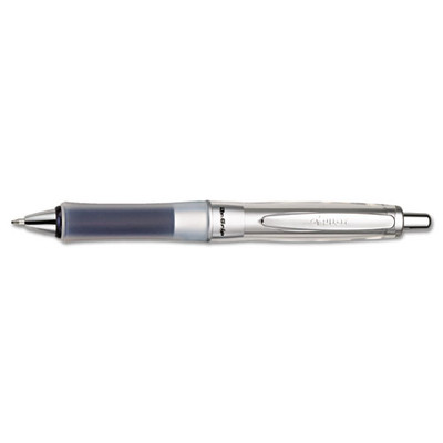 Dr. Grip Center Of Gravity Ballpoint Pen, Retractable, Medium 1 Mm, Black Ink, Silver/charcoal Grip Barrel