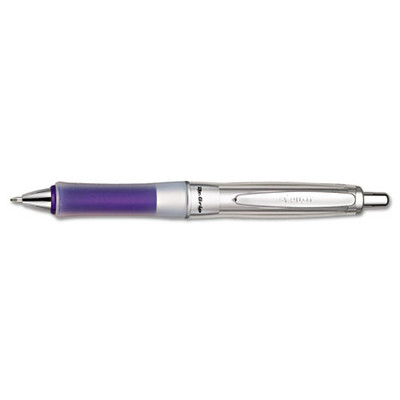 Dr. Grip Center Of Gravity Ballpoint Pen, Retractable, Medium 1 Mm, Black Ink, Silver/navy Grip Barrel