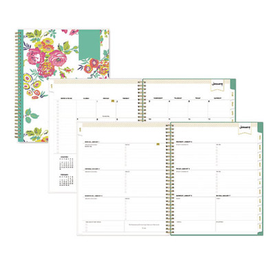 Day Designer Peyton Create-your-own Cover Weekly/monthly Planner, Floral Artwork, 11 X 8.5, White, 12-month (jan-dec): 2022