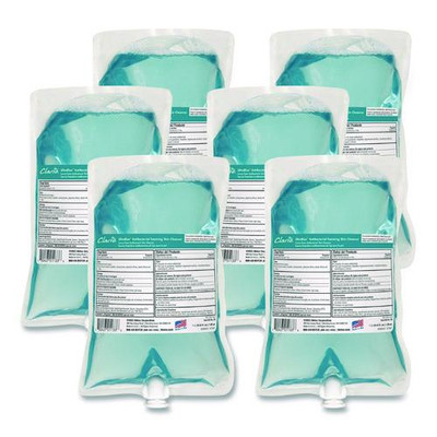 UltraBlue Antibacterial Foaming Skin Cleanser Refill, Fragrance-Free, 1,000 mL, 6/Carton