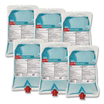 Clario C3 Antibacterial Foaming Skin Cleanser, Summer Citrus, 1,000 mL Refill Bag, 6/Carton