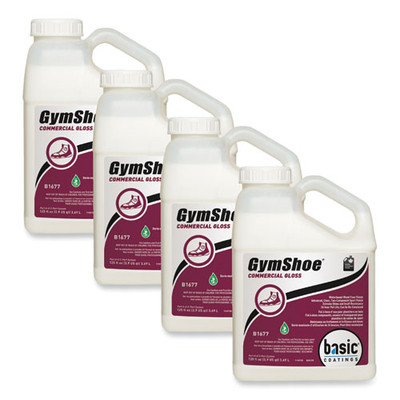 GymShoe Gloss Sport Finish, Mild Scent, 1 gal Bottle, 4/Carton