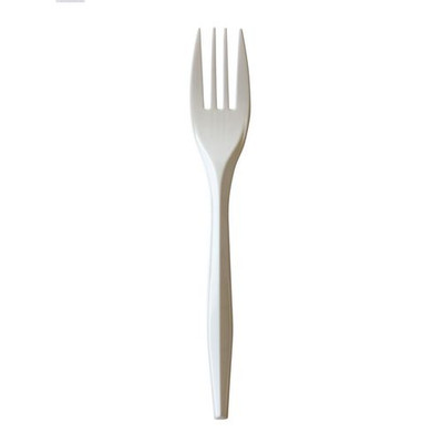 Mediumweight Polypropylene Cutlery, Fork, 5.51", Plastic, White, 1,000/Carton
