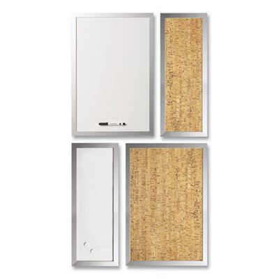 Positive Flow Metallic Silver Message Board Set, Assorted Sizes And Colors, 4/set