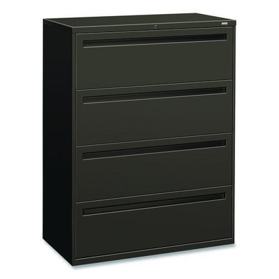 Brigade 700 Series Lateral File, 4 Legal/Letter-Size File Drawers, Charcoal, 42 x 18 x 52.5