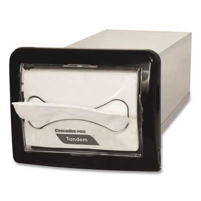 Tandem In-Counter Interfold Napkin Dispenser, 8.63 x 18 x 6.5, Black