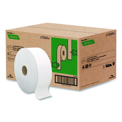 Perform Bath Tissue for Tandem Dispensers, Septic Safe, 2-Ply, 3.5" x 1,400 ft, White, 6 Rolls/Carton