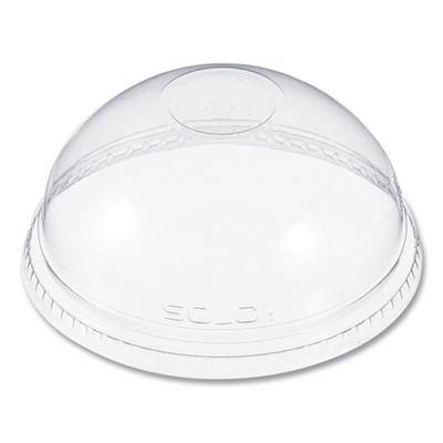 Plastic Dome Lid, Fits 5.5 oz to 26 oz Cold Cups, Clear, 1,000/Carton
