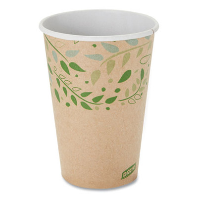EcoSmart Recycled Hot/Cold Cups, 16 oz, Paper, Kraft/Green, 1,000/Carton