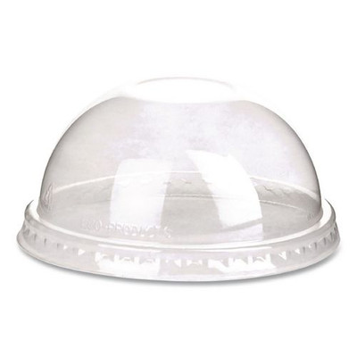 GreenStripe Cold Cup Dome Lids, No Hole, Fits 9 oz to 24 oz Cold Cups, Plastic, Clear, 100/Pack, 10 Packs/Carton