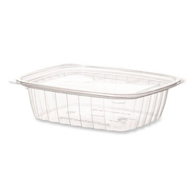 Renewable and Compostable Rectangular Deli Containers with Lid, 24 oz, 4 x 5.5 x 2, Clear, Plastic, 50/Pack, 4 Packs/Carton