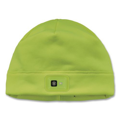 N-Ferno 6801 Winter Skull Cap with LED Rechargeable Light, Fleece, One Size Fits Most, Lime