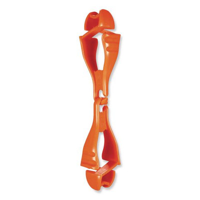 Squids 3400 Dual Clip Glove Clip Holder, 1 x 1 x 6.5, Acetal Copolymer, Orange