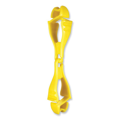 Squids 3400 Dual Clip Glove Clip Holder, 1 x 1 x 6.5, Acetal Copolymer, Lime