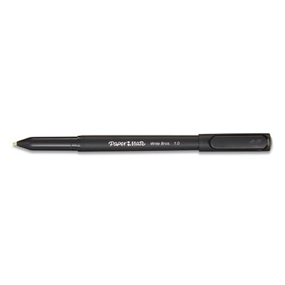 Write Bros. Ballpoint Pen, Stick, Medium 1 Mm, Black Ink, Black Barrel, Dozen Write Bros. Ballpoint Pen, Stick, Medium 1 Mm, Black Ink, Black Barrel, Dozen