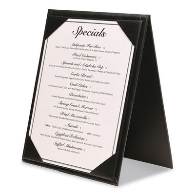 Table-Top Menu Holder, For 4 x 6 Insert, 4.6 x 6.7 Holder, Black