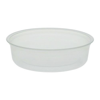 Microwavable Deli Containers, 6 oz, 4.6" Diameter x 1.3" h, Clear, Plastic, 500/Carton