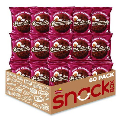 Cookies - Single Serve, Chocolate Brownie, 2.5 oz Packet, 60/Carton