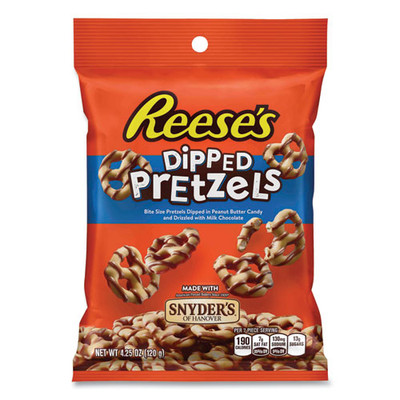 Dipped Pretzels, 4.25 oz Bag, 4/Carton