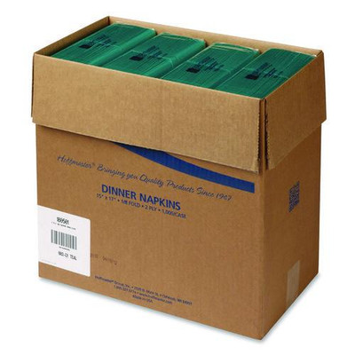 Dinner Napkins, 2-Ply, 15 x 17, Teal, 1,000/Carton