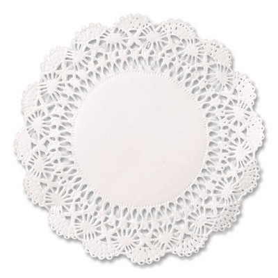 Cambridge Lace Doilies, Round, 4", White, 10,000/Carton