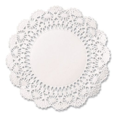 Cambridge Lace Doilies, Round, 5", White, 10,000/Carton