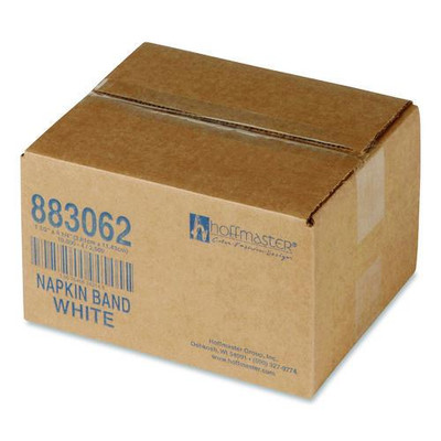 Adhesive Napkin Bands, White, 1.5", 10,000/Carton