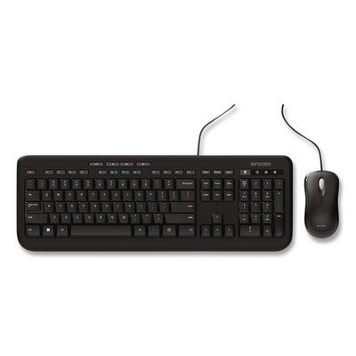 Wired Desktop 600 Keyboard and Optical Mouse Combo, USB, Black