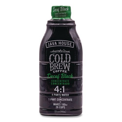Cold Brew Coffee Concentrate, Decaf Black, 32 oz Bottle