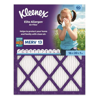 Elite Allergen Air Filter, MERV 13, 16 x 20, 6/Carton