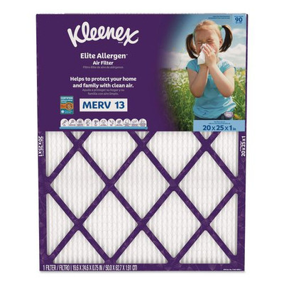 Elite Allergen Air Filter, MERV 13, 20 x 25, 6/Carton
