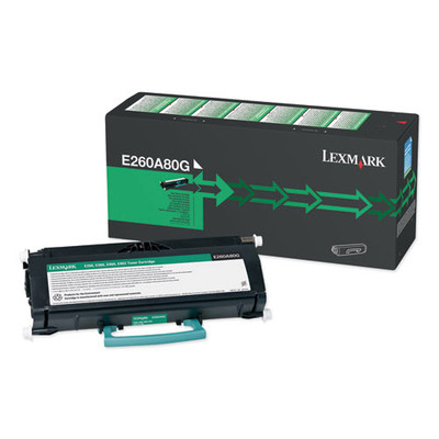 E260A80G Toner, 3,500 Page-Yield, Black