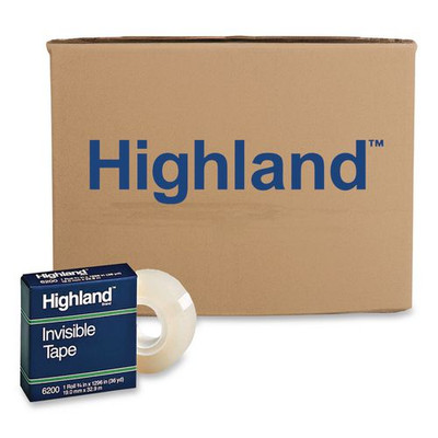 Invisible Permanent Mending Tape, 1" Core, 0.75" x 36 yds, Clear, 144 Rolls/Carton