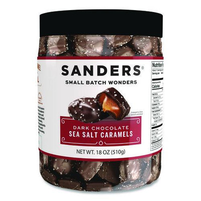 Small Batch Wonders Dark Chocolate Sea Salt Caramels, 18 oz Tub