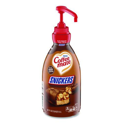 Liquid Coffee Creamer, Snickers, 1.5 L Pump Bottle