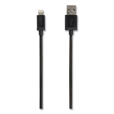 Braided Apple Lightning Cable to USB-A Cable, 4 ft, Black