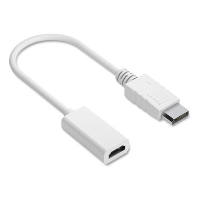 DisplayPort to HDMI Adapter, 6", White