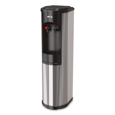 Hot 'N Cold Artesian Stainless Steel Water Dispenser, 5 gal, 12 x 12.5 x 38.08, Stainless Steel/Black
