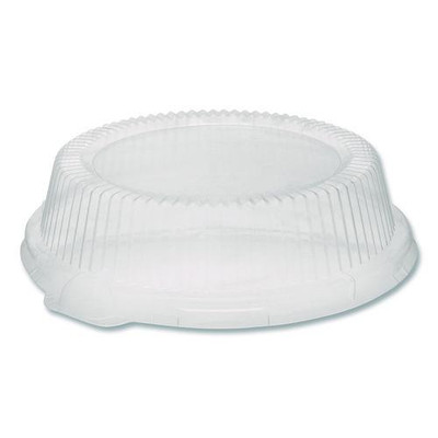 ClearView Dome-Style Lid with Tabs, 8.75" Diameter x 0.8" h, Clear, Plastic, 126/Carton