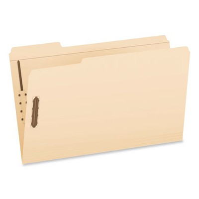 Manila Fastener Folders, 1/3-Cut Tab: Assorted, Expands 0.75", 2 Fasteners, Legal Size, Manila, 50/Box