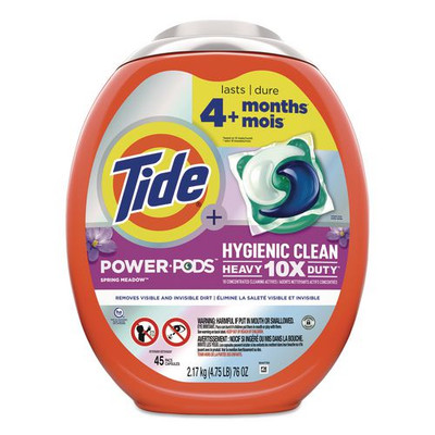 Hygienic Clean Heavy 10x Duty Power PODS, HE Compatible, Spring Meadow, 45 Pods/Tub