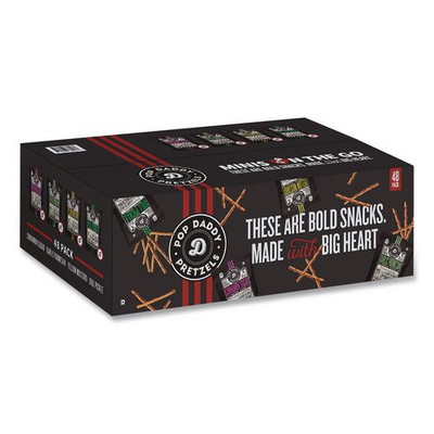 Pretzel Sticks Variety Pack, 12 Each: Cinnamon Sugar; Dill Pickle; Garlic Parmesan; Yellow Mustard, 1.5 oz Bag, 48/Carton