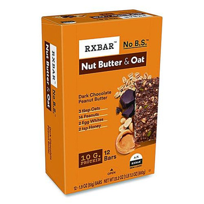 Gluten-Free Peanut Butter Dark Chocolate Protein Bar, 1.9 oz Bar, 12/Box