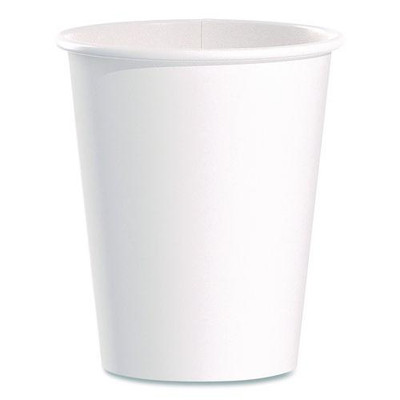 Paper Hot Cups, 10 oz, White, 50/Pack