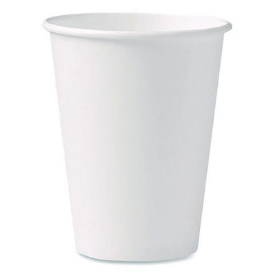Paper Hot Cups, 12 oz, White, 50/Pack