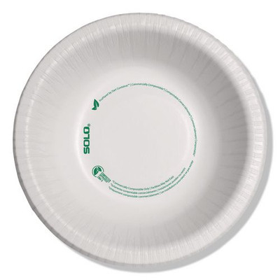 Compostable Paper Dinnerware, ProPlanet Seal, Bowl, 12 oz, White, 1,000/Carton