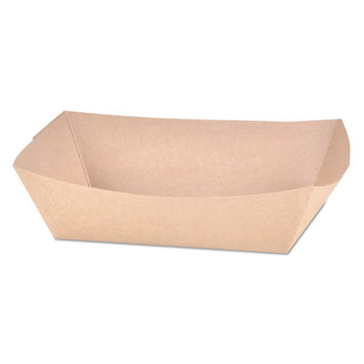 Eco Food Trays, 2.5 lb Capacity, 6.54 x 4.06 x 1.73, Brown, Paper, 500/Carton